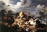 Horses and Oxen Attacked by Wolves by Roelandt Jacobsz Savery